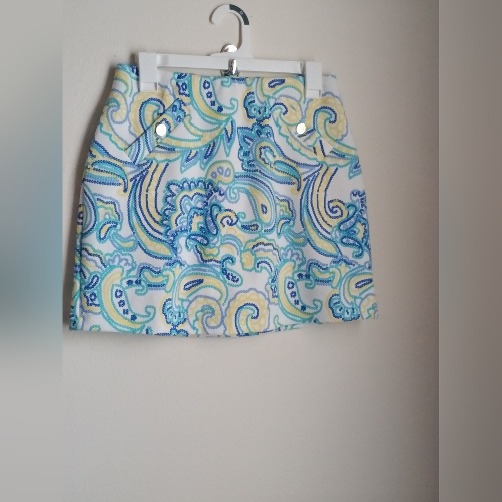 Pappagallo Skorts Women S Multicolor Paisley Mini Pickleball Tennis Golf Academi